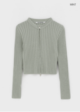 [MADE] Milky Cotton Golji Knit Zip-up