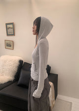 RIVET STRIPE HOOD TEE