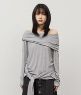 (W) Inter Wrap Hooded Top