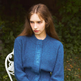 ALPACA SLIM CARDIGAN - BLUE NIGHT