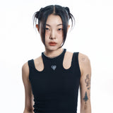 Heart Logo Golji Sleeveless - BLACK