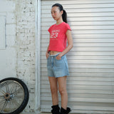 ナンバーストレッチTシャツ red