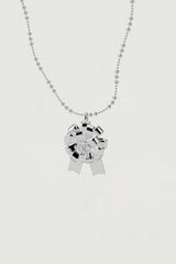 [925SILVER] ローズティーリボンネックレス
