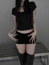 dottie crop short sleeve T (2color)