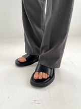 Black & White Platform Slippers