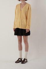 Nuts v-neck cardigan_butter