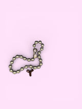 "Y"ダークピーチクラッシュカスタムネックレス*金属アレルギー対応