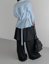 Yunseul Flare Belt Strap Shirt