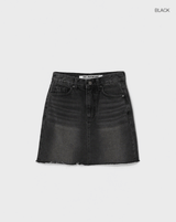 [B-DENIM] カッティングミニスカート 030