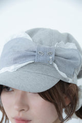 angel ribbon cap(gray)