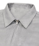 87-STAN009 [Vegan Suede] Standard Blouson Suede Jacket GRAY