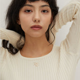 Square Neck Sweater Ivory
