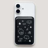 [Macsafe] アニマルズマグセーフレザーカードウォレット(black)
