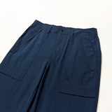 Poly Cotton RIB Track Zip Pants - NAVY