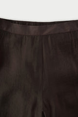 Satin layered set_brown