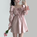 Pony shirring dress
