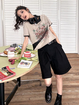 プリンティド半袖Tシャツ