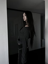 faye off-shoulder hood T (3color)