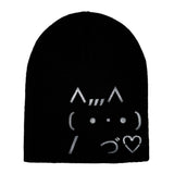 Cat Emoji Beanie [Black]