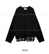 ローブグランジバックルレイヤードニット