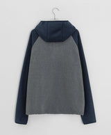 Chiffonne Brushed Hood Half Zip-Up Fleece Sweatshirt