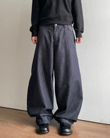 Tartan Curved Denim Pants