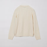 カシミアブレンディドケーブルニット WHITE