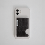 shirring card holder - black