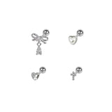 [SET] シュガー クロス ハート ピアス