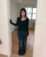 rose ribbed T