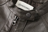 Bella leather jacket - brown 