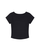 PRECIOUS SLOW SNAIL T - SHIRT - BLACK STRIPED
