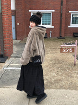ロイトチェックフリルロングバンディングスカート