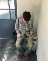 カーブドプリントバルーンパンツ