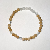warm woodball bracelet (white)