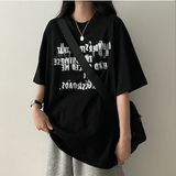 リブレタリングボクシーフィット半袖Tシャツ