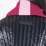GLOSSY QUILTING JACKET_BLACK