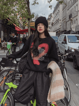 Kuro spray heart wool knitwear