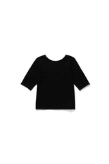 バックスクープTシャツ_ブラック