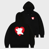 [UNISEX] ベアハートバックプリントフーディー