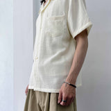 Subtle Texture Structured SS Shirt