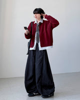 Looney ラウンドクロップカーディガン