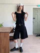 TEXTURE PUFF BLOUSE (3C)