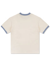 UNISEX オーバーフィットパピーサーフィンリンガーショートスリーブT　クリーム (FCE2TS401M)