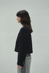 WOOLLY NO COLLAR JACKET