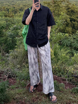Tie-dye summer wide pants
