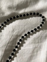 [925silver] Silver&onyx necklace