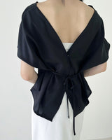 Ranie two-way choker cropped blouse