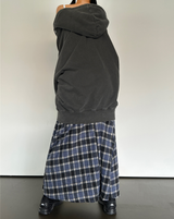 FEMININE HIP LONG CHECK JACQUARD SKIRT - 2 COLOR