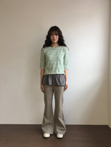 [SET]Arden bootcut pants + belt (3color)